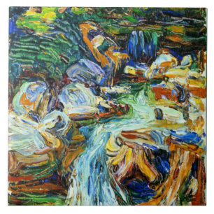 Kandinsky - Kochel - Waterfall II Tegeltje