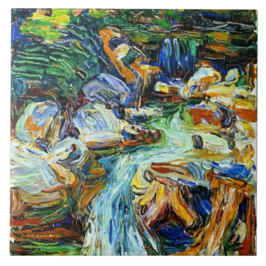 Kandinsky - Kochel - Waterval II Tegeltje (Voorkant)