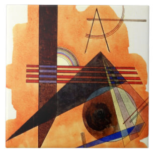 Kandinsky - Koppig Bruin Tegeltje
