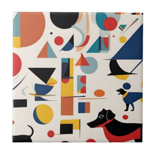 Kandinsky kunst & Hondenliefhebber / Tegeltje