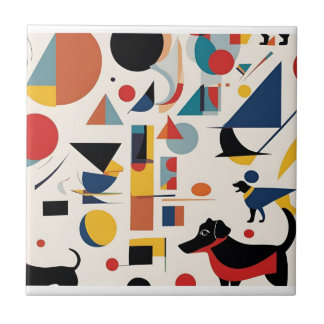 Kandinsky kunst & Hondenliefhebber / Tegeltje