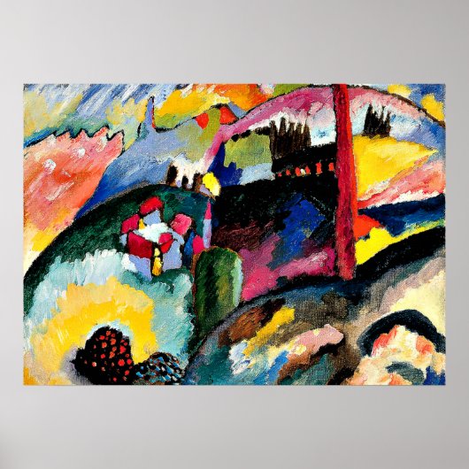 Kandinsky - Landschap met de Factory Chimney Poster (Voorkant)