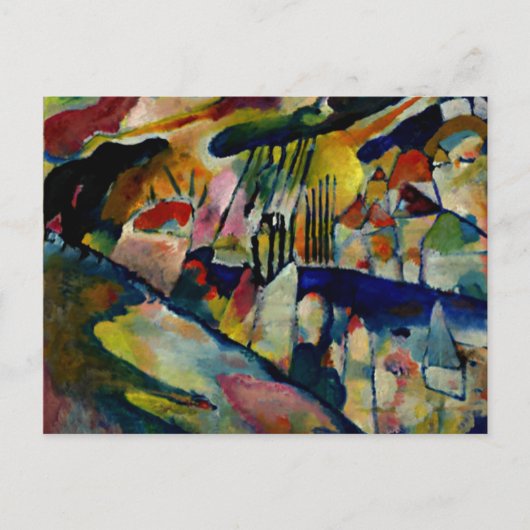 Kandinsky - Landschap met Regen Briefkaart (Voorkant)