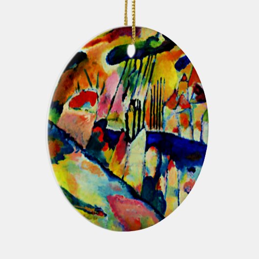 Kandinsky - Landschap met Regen Keramisch Ornament (Rechts)