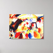 Kandinsky - Landschap met rode vlekken Canvas Afdruk (Voorkant)