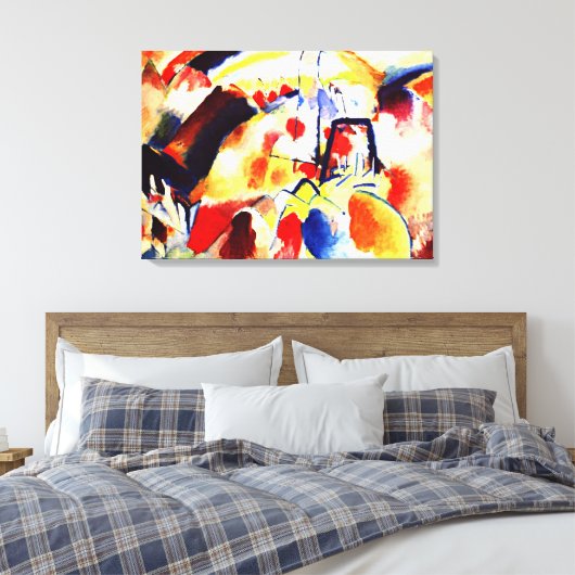Kandinsky - Landschap met rode vlekken Canvas Afdruk (Insitu (Slaapkamer))