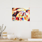 Kandinsky - Landschap met rode vlekken Poster (Keuken)