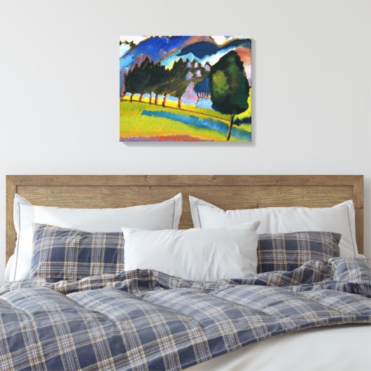 Kandinsky - Landschap met Rolling Hills Canvas Afdruk (Insitu (Slaapkamer))