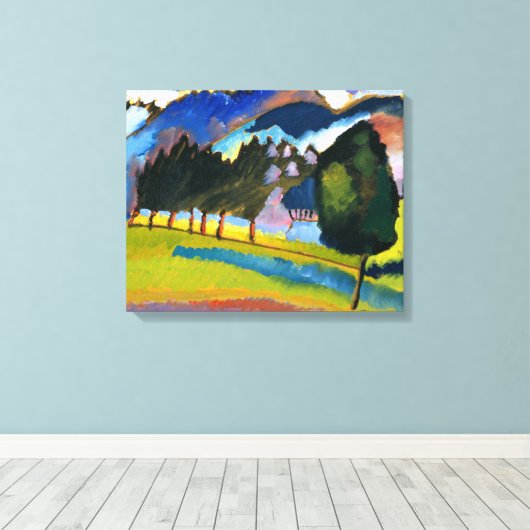 Kandinsky - Landschap met Rolling Hills Canvas Afdruk (Insitu (Houten vloer))