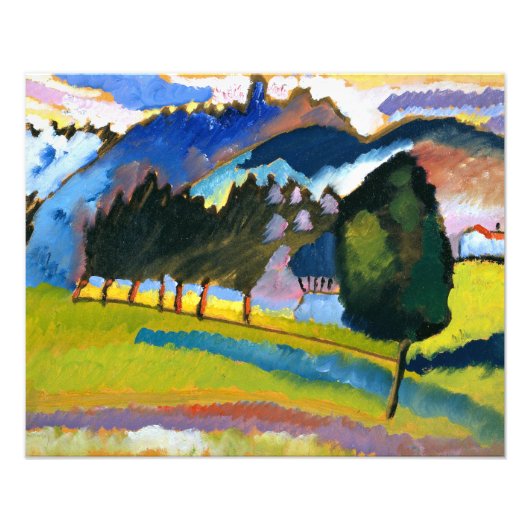 Kandinsky - Landschap met Rolling Hills Foto Afdruk (Voorkant)