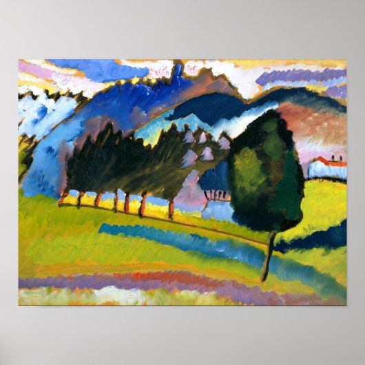 Kandinsky - Landschap met Rolling Hills Poster (Voorkant)