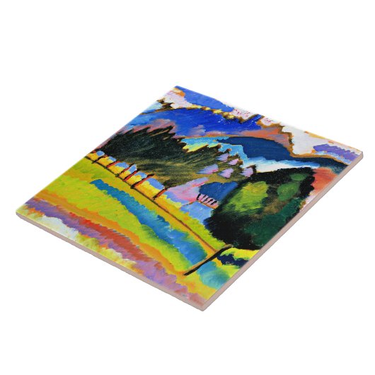 Kandinsky - Landschap met Rolling Hills Tegeltje (Zijkant)