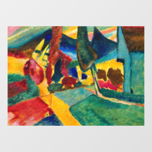 Kandinsky landschap met twee populieren raamsticker