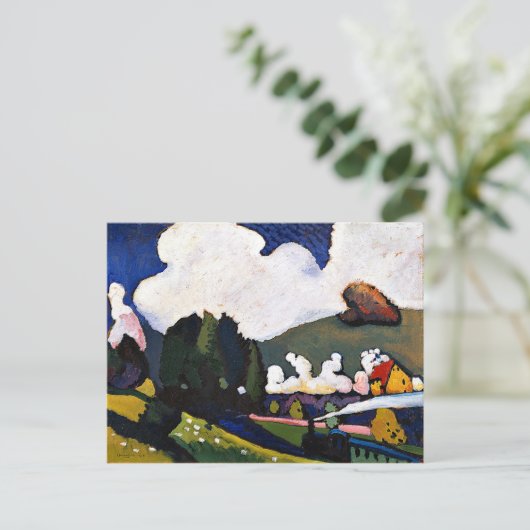 Kandinsky - Landschap nabij Murnau met locomotief Briefkaart (Staand voorkant)