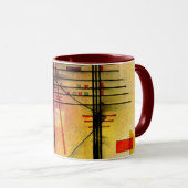 Kandinsky - Levendig, populair abstract schilderij Mok (Voorkant rechts)