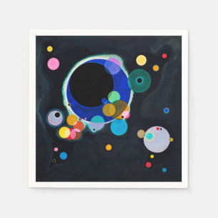 Kandinsky Meerdere Cirkels Kunstwerk Servet