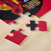 Kandinsky Mit und Gegen Red Abstract schilderen Legpuzzel (Zijkant)