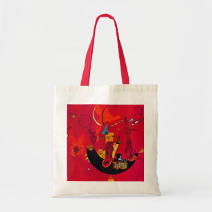 Kandinsky Mit und Gegen Red Abstract schilderen Tote Bag