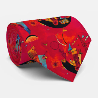 Kandinsky Mit und Gegen Red Cravate Abstraite