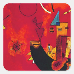 Kandinsky Mit und Gegen Vierkante Sticker