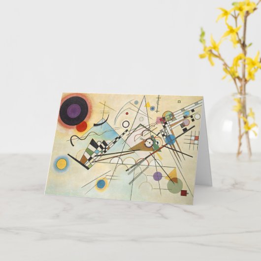 Kandinsky Modern Absract Expressionist Artwork Kaart (Gele Bloem)