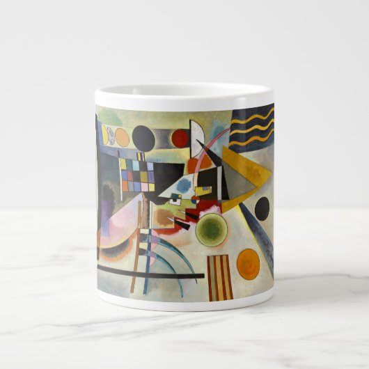 Kandinsky Modern Abstract kleurrijk kunstwerk Extra Grote Beker (Voorkant)
