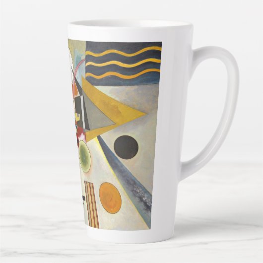 Kandinsky Modern Abstract kleurrijk kunstwerk Latte Mok (Rechts)