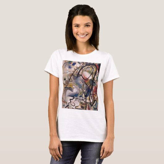 Kandinsky Modern Abstract kleurrijk kunstwerk T-shirt (Voorkant volledig)