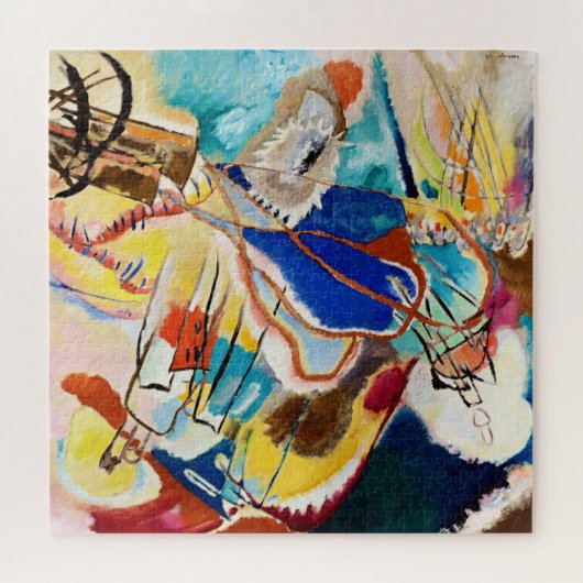 Kandinsky Modern Abstract schilderwerk Legpuzzel (Horizontaal)