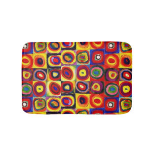 Kandinsky Modern Squares cirkels kleurig Badmat