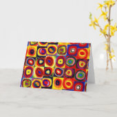 Kandinsky Modern Squares cirkels kleurig Kaart (Gele Bloem)