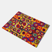 Kandinsky Moderne Vierkantjes Cirkels Kleurrijk Deurmat (Schuin)