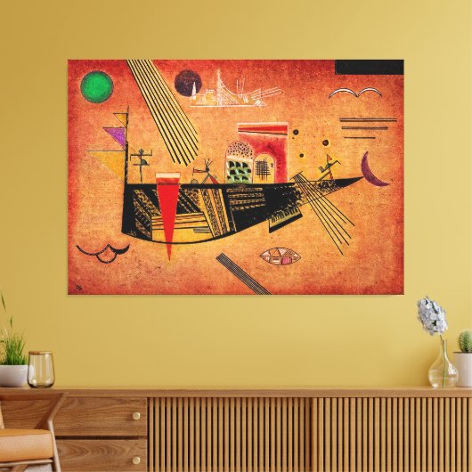 KANDINSKY - MOODY - LAUNISCH (Wispelturig) - 1930 Canvas Afdruk (Insitu (Woonkamer))