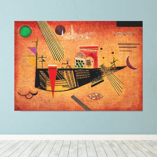 KANDINSKY - MOODY - LAUNISCH (Wispelturig) - 1930 Canvas Afdruk (Insitu (Houten vloer))