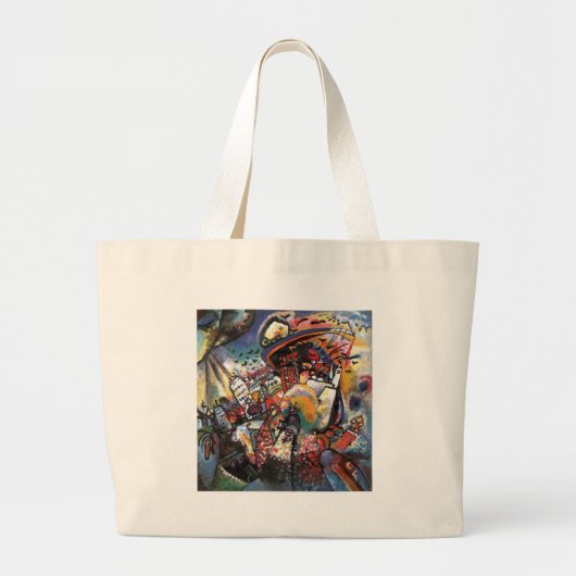 Kandinsky Moskou I Cityscape Abstract schilderen Grote Tote Bag (Voorkant)