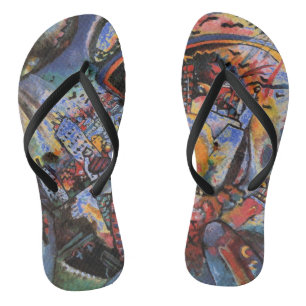 Kandinsky Moskou I Cityscape Abstracte Art Teenslippers