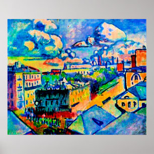 Kandinsky - Moskou, Zubovskaya Square, Study Poster