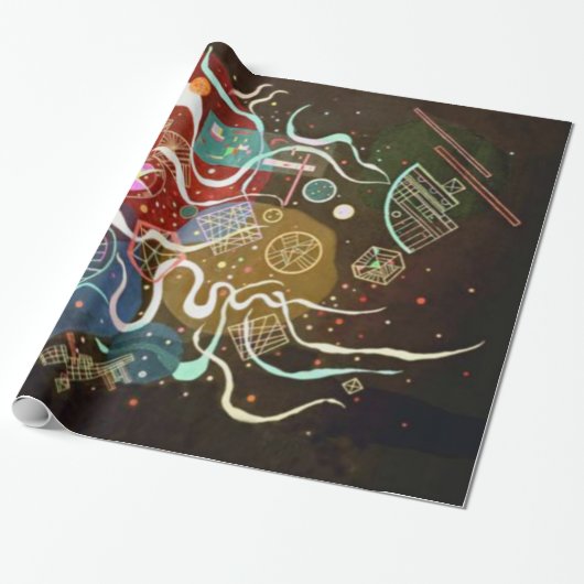Kandinsky Movement I Abstract kunstwerk Cadeaupapier (Uitgerold)