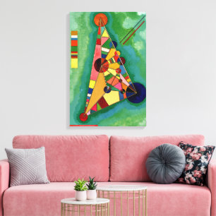 Kandinsky - Multicolored driehoek Canvas Afdruk