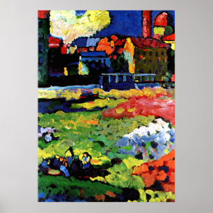 Kandinsky - München-Schwabing met de kerk Poster