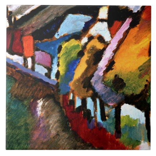 Kandinsky - Murnau, Castle en Church Tegeltje (Voorkant)