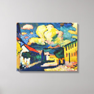 Kandinsky - Murnau, Dorfstrasse Canvas Afdruk