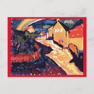 Kandinsky, Murnau met regenboog, fijne kunst Briefkaart