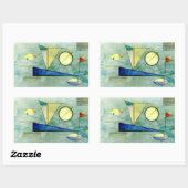 Kandinsky - Nevel, abstract kunstwerk, Rechthoekige Sticker (Vel)