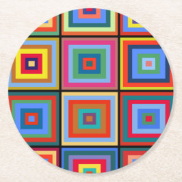 Kandinsky No. 52 Ronde Kartonnen Onderzetter