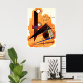 Kandinsky - Obstinate Brown Poster (Thuiskantoor)