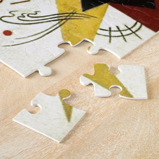 Kandinsky on White II schildert Abstracte kunst Legpuzzel (Zijkant)