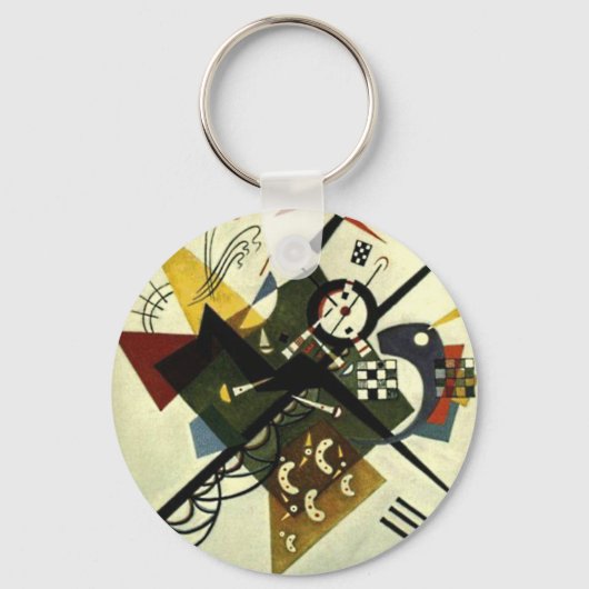 Kandinsky on White II Sleutelhanger (Voorkant)