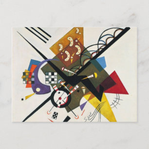Kandinsky on White Two Abstract schilderen Briefkaart