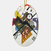 Kandinsky on White Two Abstract schilderen Keramisch Ornament (Links)